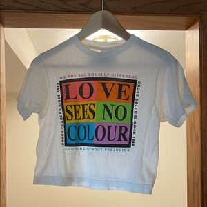 Cross Colours White Graphic Crop Top